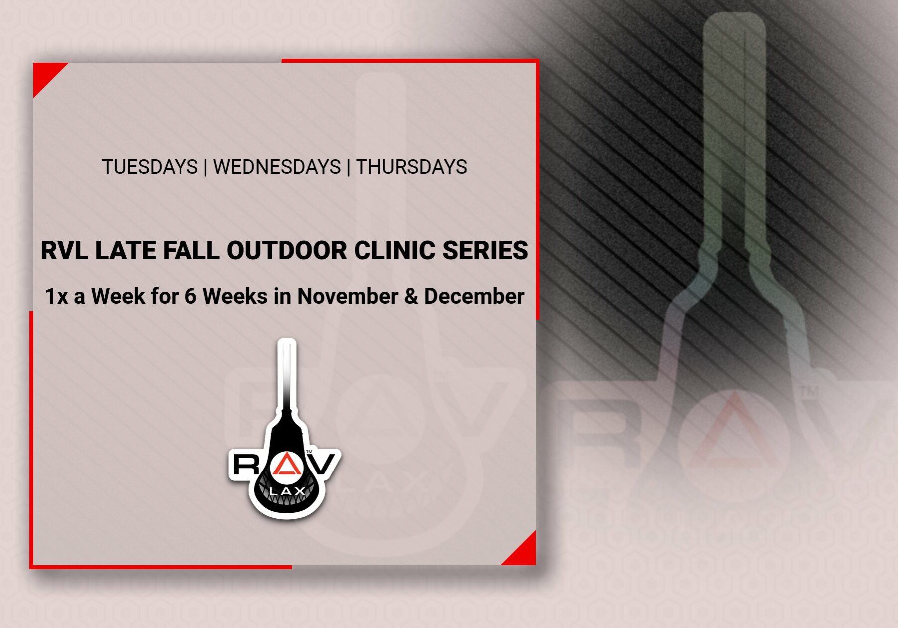 RVL Late Fall Clinic Series Graphic 2022